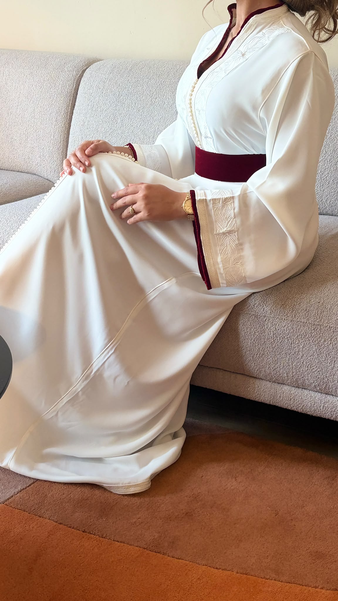 Caftan Ivoire  – handgemaakte Marokkaanse kaftan